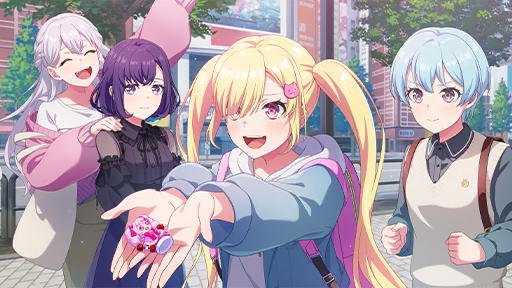 Magical Physical Cheer! — Arale & Nonoka & Ritsu & Miyako support card artwork