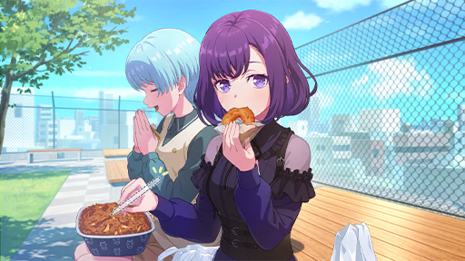 A Round & Sweet Break — Miyako & Ritsu support card artwork