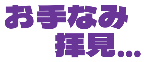 お手なみ拝見…